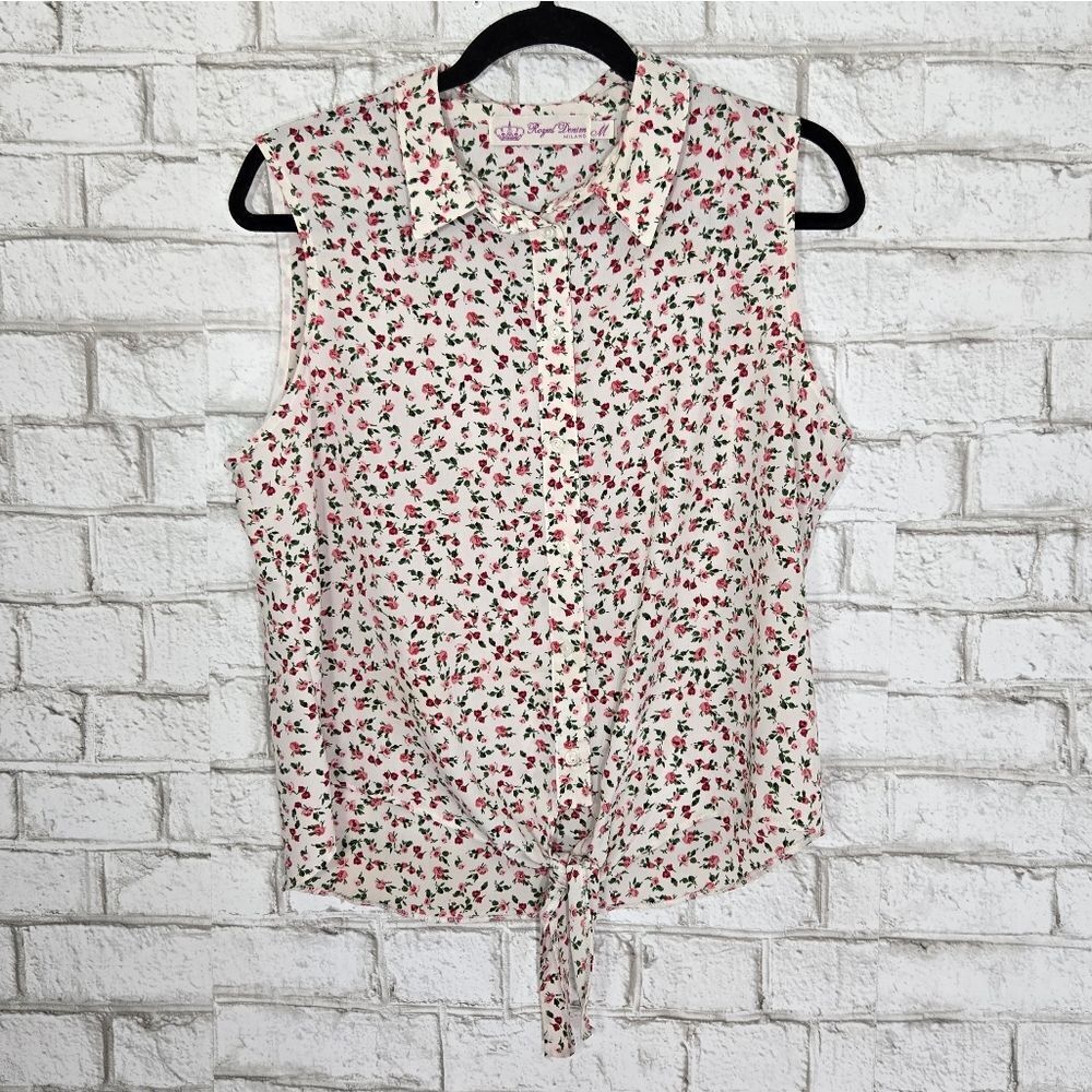 Royal DenimβMiland cute floralβ button down tank
